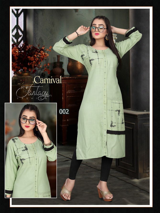 Aagya Carnival Rayon Designer Fancy Wear Printed Kurti Collection